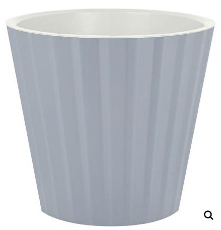 Горшок для цветов InGreen Sand D320мм, 15,8л c дренажной вставкой, на колесиках, Утренний туман